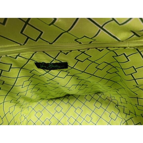 Vera Bradley Straw Beach Bag Tote Seashell Trim Large Fabric-Tie Closure Lined - Picture 4 of 8